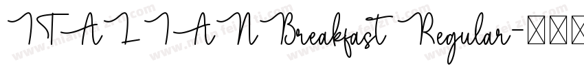 ITALIANBreakfast Regular字体转换